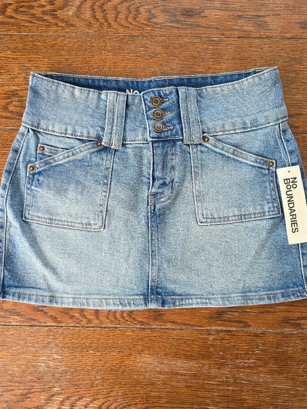Light Wash Denim Mini Skirt Juniors Size 2 - NWT